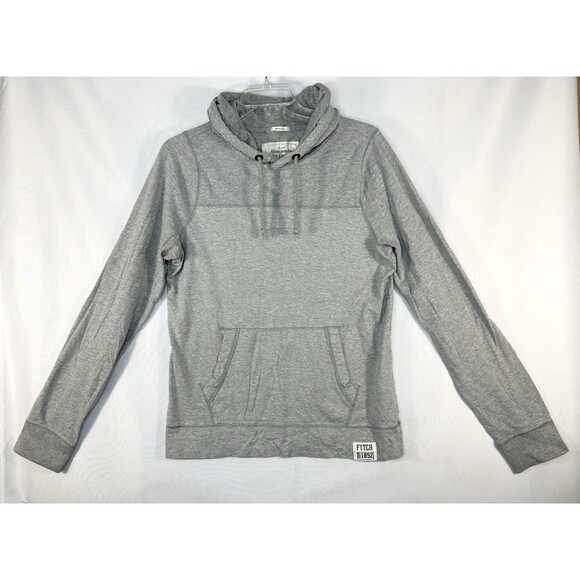 Vintage Abercrombie & Fitch Hoodie Men's 2XL Gray Muscle Fit Y2K Lightweight - Picture 1 of 9